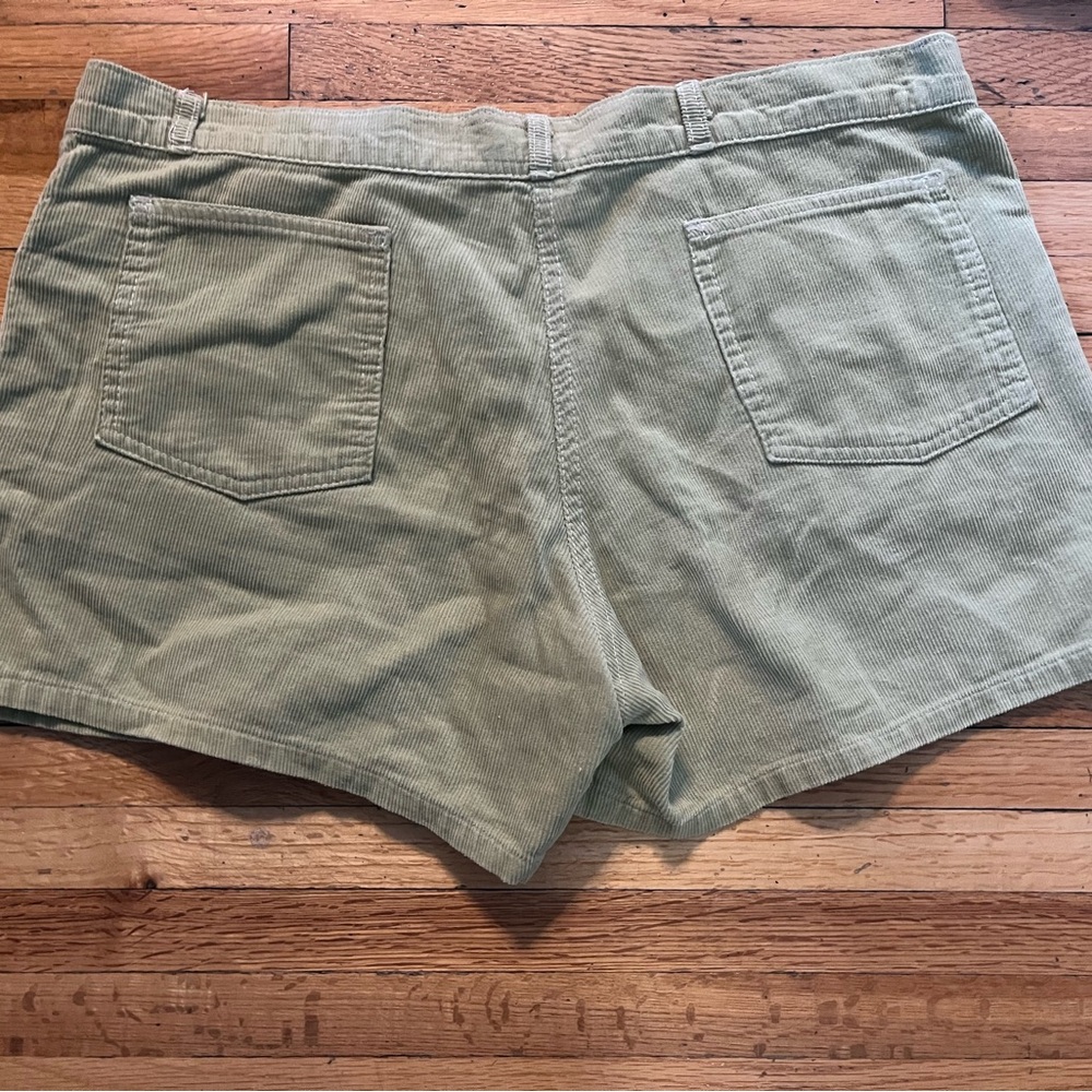 Olive Green Women's Corduroy Shorts